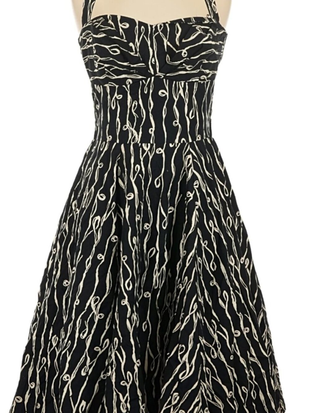 Anthropologie 4 Girls from Savoy Halter Strapless Dress  Black Floral